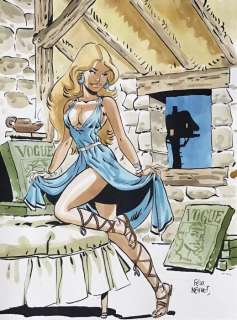 BD Boum Blois - Meynet, Félix - Dessin original en couleur - Hommage Ã  Uderzo | Catawiki