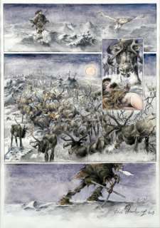 Hausman | Les Chasseurs de l’aube, planche n°27 Ã  l’aquare… | Banque Dessinée