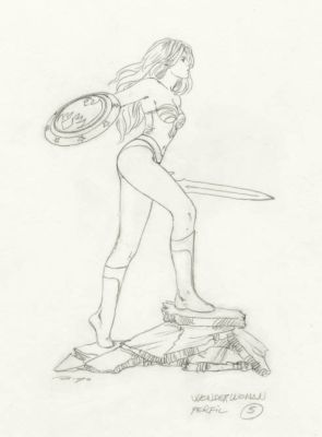 Luis Royo | WONDER WOMAN PERFIL 5 | Laberinto Gris