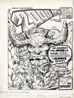 Brett Ewins Brendan McCarthy - 2000ad prog 41 cover - brett ewins / brendan mccarthy art!