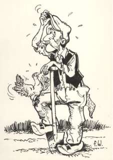 Walthéry | Le Vieux bleu, illustration Ã  l’encre de Chine re… | Banque Dessinée