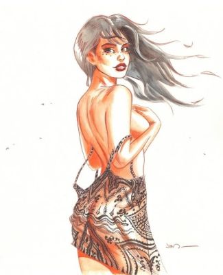 Jim. Illustration originale Une nuit à Rome | BDEnchères