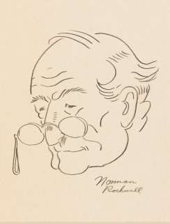 NORMAN ROCKWELL (1894-1978) Portrait of Whitney Darrow, Jr. as an old man. | Swann Galleries
