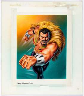 Gary Ciccarelli | 1995 Fleer Ultra Spider-Man - ClearChrome Card # 4-of-10 Kraven Painting Original Art (Fleer, 1995). | Heritage