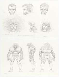 Bart Sears - Kane/Grizzly Action Figure Concept Design Illustration Original Art Group of 2 (Toy Biz/Marvel, 1992).... (Total: 2 Original Art) | Heritage