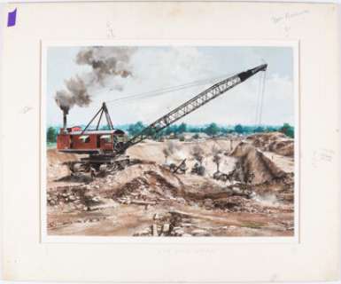 John Conrad Berkey Bucyrus Erie 1968 Calendar "November/December" Painting Original Art (Bucyrus Erie, 1967).... | Heritage