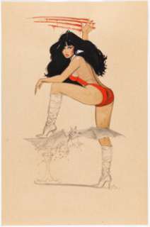 Jim Silke - Vampirella Pin-Up Illustration Original Art (2001).... | Heritage