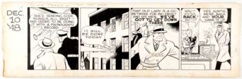 Gould, Chester | Chester Gould Dick Tracy Daily Comic Strip Original Art dated 12-10-1948 (Chicago Tribune, 1948).... | Heritage