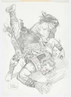 Villagran, Enrique - Enrique Villagran Conan the Cruel Pin-Up Illustration Original Art (SQP, 1996)....