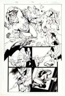 Benes, Ed | Ed Benes and Sandra Hope Justice League of America #15 Story Page 7 Original Art (DC, 2008).... | Heritage