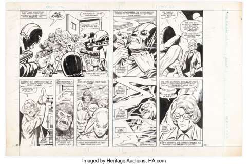 Perlin, Don - Don Perlin and Vince Colletta Giant-Size Creatures #1 Story Pages 22-23 Original Art (Marvel, 1974)....