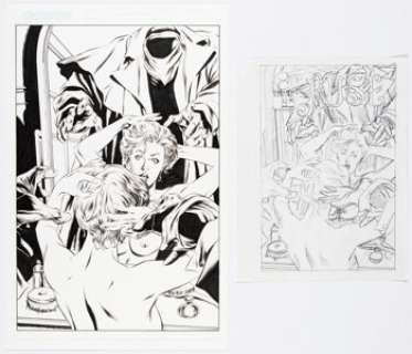 Guice, Jackson "Butch" | Jackson "Butch" Guice and Mike Perkins Ruse #8 Cover Preliminary and Cover Re-Creation Illustration Original Art (... (Total: 2 Original Art) | Heritage