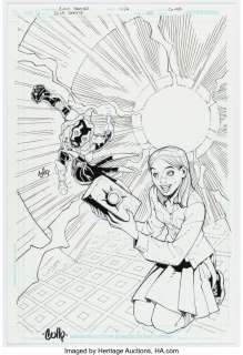 Hamner, Cully - Cully Hamner The Blue Beetle #10 Cover Original Art (DC, 2007)....