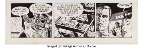 Pitt, Stanley - Stanley Pitt (as Al Williamson) Secret Agent Corrigan Daily Comic Strip Original Art dated 7-22-1969 (King Feature...