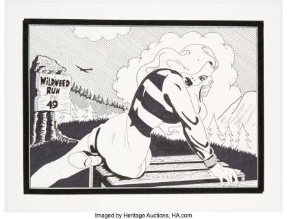 Gotto, Ray - Ray Gotto (attributed) - Dinah Fatfield Illustration Original Art (undated)....