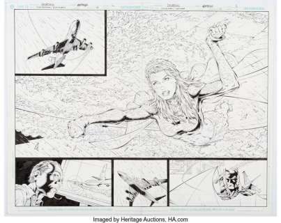 Churchill, Ian - Ian Churchill and Norm Rapmund Superman / Batman #19 Double Page Spread 2-3 Original Art (DC, 2005)....