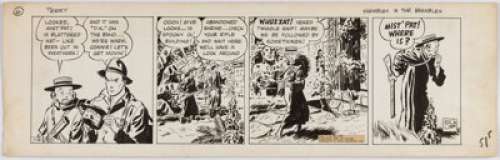 Caniff, Milton | Milton Caniff Terry and the Pirates Daily Comic Strip Original Art dated 1-21-39 (Chicago Tribune, 1939). ... | Heritage
