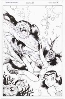 Mannion, Steve - Steve Mannion Fearless Dawn #3 Cover Original Art (Asylum Press, 2010)....