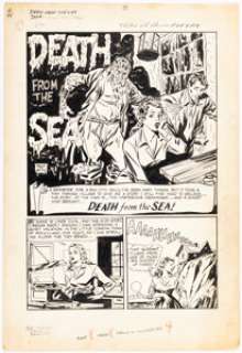 Brown, Ben | Ben Brown and David Gantz Tales of Horror #4 Story Page 1 Original Art (Toby, 1953).... | Heritage