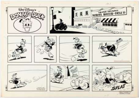Disney Studios | Jim Franzen and Ulrich Schroder Donald Duck Sunday Comic Strip Original Art dated 4-6-80 (King Features Syndicate,... | Heritage