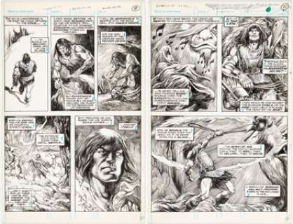 Infantino, Carmine | Carmine Infantino and Alfredo Alcala The Savage Sword of Conan #34 Story Pages 18 & 21 Original Art (Marvel, 1978)... (Total: 2 Original Art) | Heritage