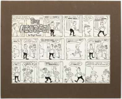 Partch, Virgil - Virgil Partch Big George Sunday Comic Strip Original Art dated 1-21-1968 (Publishers-Hall Syndicate, 1968)....