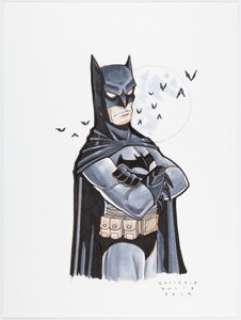 Zullo, Chrissie - Chrissie Zullo - Batman Illustration Original Art (2019). ...