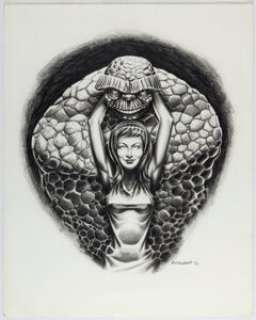 Bloodworth, Mark - Mark Bloodworth - The Thing and Alicia Masters Illustration Original Art (2002)....