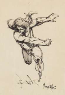 Frazetta, Frank | Frank Frazetta - Character Study Sketch Original Art (undated).... | Heritage