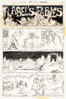 Aragonés, Sergio | Sergio Aragonés House of Secrets #117 Complete 1-Page Story "Abel’s Fables" Original Art (DC, 1974). ... | Heritage