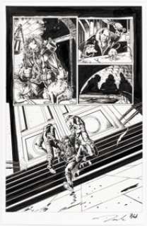 Robertson, Darick - Darick Robertson and Richard P. Clark Batman: Arkham Unhinged Chapter 20 Splash Pages 7-8 Original Art (DC, 2012)....