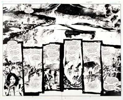 Williams, J. H. - J. H. Williams and Mick Grey Promethea #18 Double-Story Pages 4-5 Original Art (DC/America‘s Best Comics, 2002)....