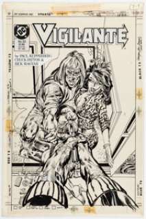 Tom Grindberg | Vigilante #33 Cover Original Art (DC, 1986). ... | Heritage
