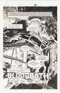 Rurik Tyler And Malcolm Jones III | Midnight Sons Unlimited #2 Title Splash Page 1 Original Art (Marvel, 1993).... | Heritage