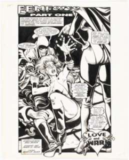 Bill Black and Mark Heike - FemForce #81 Splash Page 1 Original Art (AC Comics, 1995).
