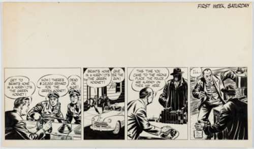 Bill Ely | Green Hornet Daily Comic Strip Original Art (c. 1942). | Heritage