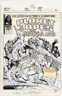 Al Milgrom | Planet of the Apes #101 Cover Original Art (Marvel UK, 1976). | Heritage