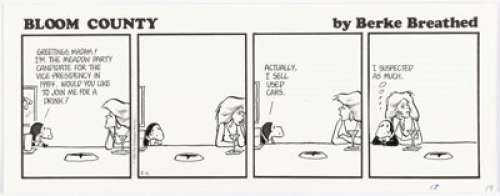 Berke Breathed | Bloom County Daily Comic Strip Original Art dated 5-2-83 (Washington Post Co, 1983). | Heritage
