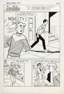 John Rosenberger | Archie Annual #18 Complete 5-Page Story "I Knew It" Original Art (Archie, 1966-1967). (Total: 5 Original Art) | Heritage