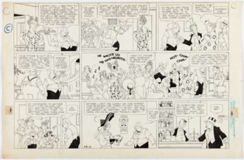 George McManus | Bringing Up Father Sunday Comic Strip Original Art dated 10-11 (King Features Syndicate, missing year). | Heritage