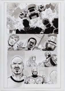 Fabiano Neves Robocop #1 Story Page 15 Original Art (Dynamite, 2010).