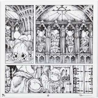 David Petersen Mouse Guard: The Black Axe #6 Story Page 10 Original Art (Archaia, 2013). | Heritage