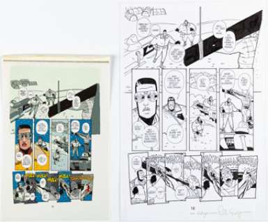 Paul Grist and Bernie MIreault Grendel: The Devil in Our Midst #4 Story Page 12 and Production Color Original Art Group of 2 (Dark Horse, 1994). (Total: 2 Original Art)