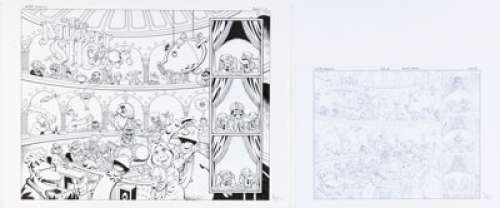 Roger Langridge The Muppet Show #1 Splash Page 2-3 Original Art Group of 2 (Boom!, 2009). (Total: 2 Original Art)