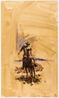 Robert K. Abbett Trail Boss Western Paperback Novel Cover Illustration Original Art (Bantam, c. 1960s). | Heritage