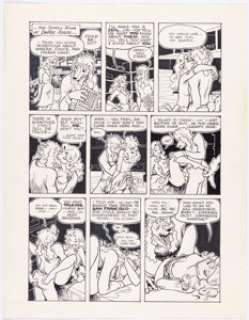 Reed Waller Omaha the Cat Dancer Unpublished Story Page Original Art (Kitchen Sink Press, 1986). | Heritage