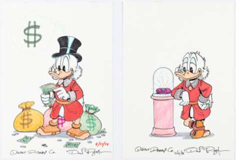 Don Rosa - Uncle Scrooge Illustration Original Art Group of 2 (1995). (Total: 2 Original Art) | Heritage