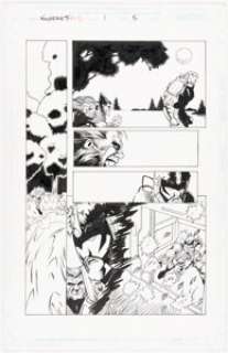 Ben Herrera and Vince Russell Wolverine ‘95 #nn Story Page 5 Original Art (Marvel, 1995).