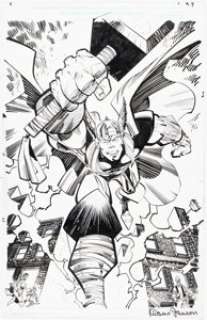 Erik Larsen and Klaus Janson Thor #27 Splash Page 6 Original Art (Marvel, 2000). | Heritage