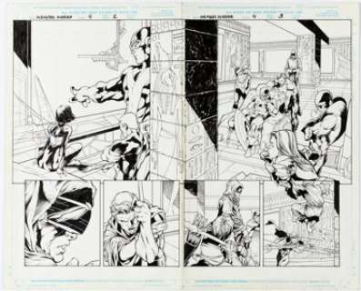 Carlos Pacheco and Jesus Merino Avengers Forever #4 Double Page Spread 2-3 Original Art (Marvel, 1999). (Total: 2 Original Art) | Heritage